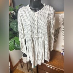 Aerie Nightie Long Sleeve Nightgown Flannel